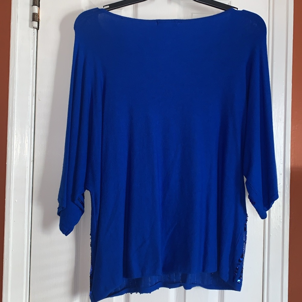 Blue Sequence Top - Picture 2 of 2